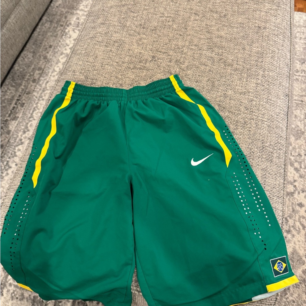 Nike Emerald Green Shorts with Yellow Trim